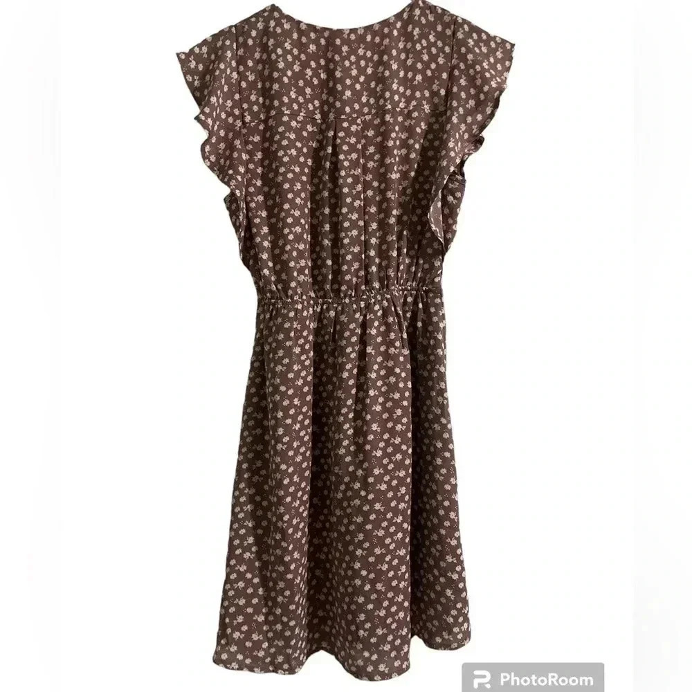 Monteau dress, Purple with cream floral print - Size Small - Picture 5 of 5